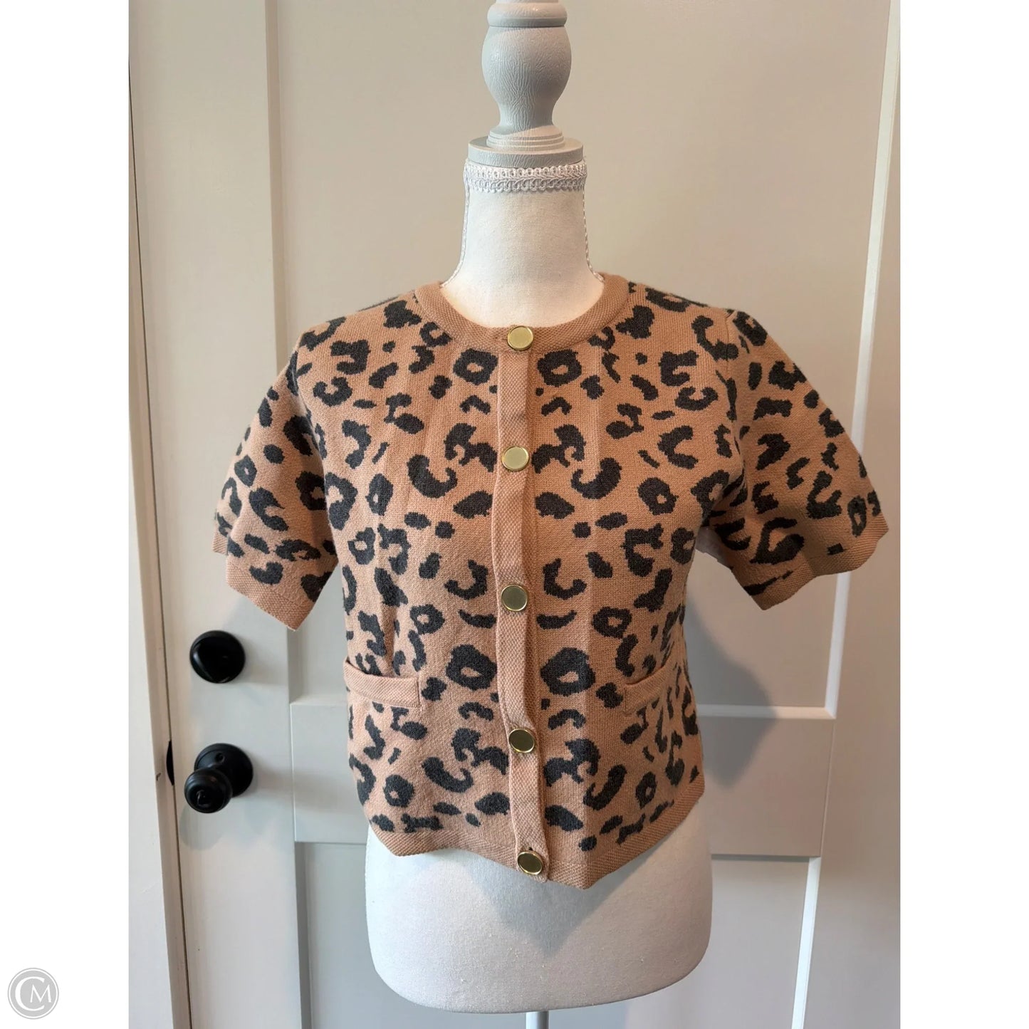 Sweater Short Sleeve By Vigoss In Brown, Size: S