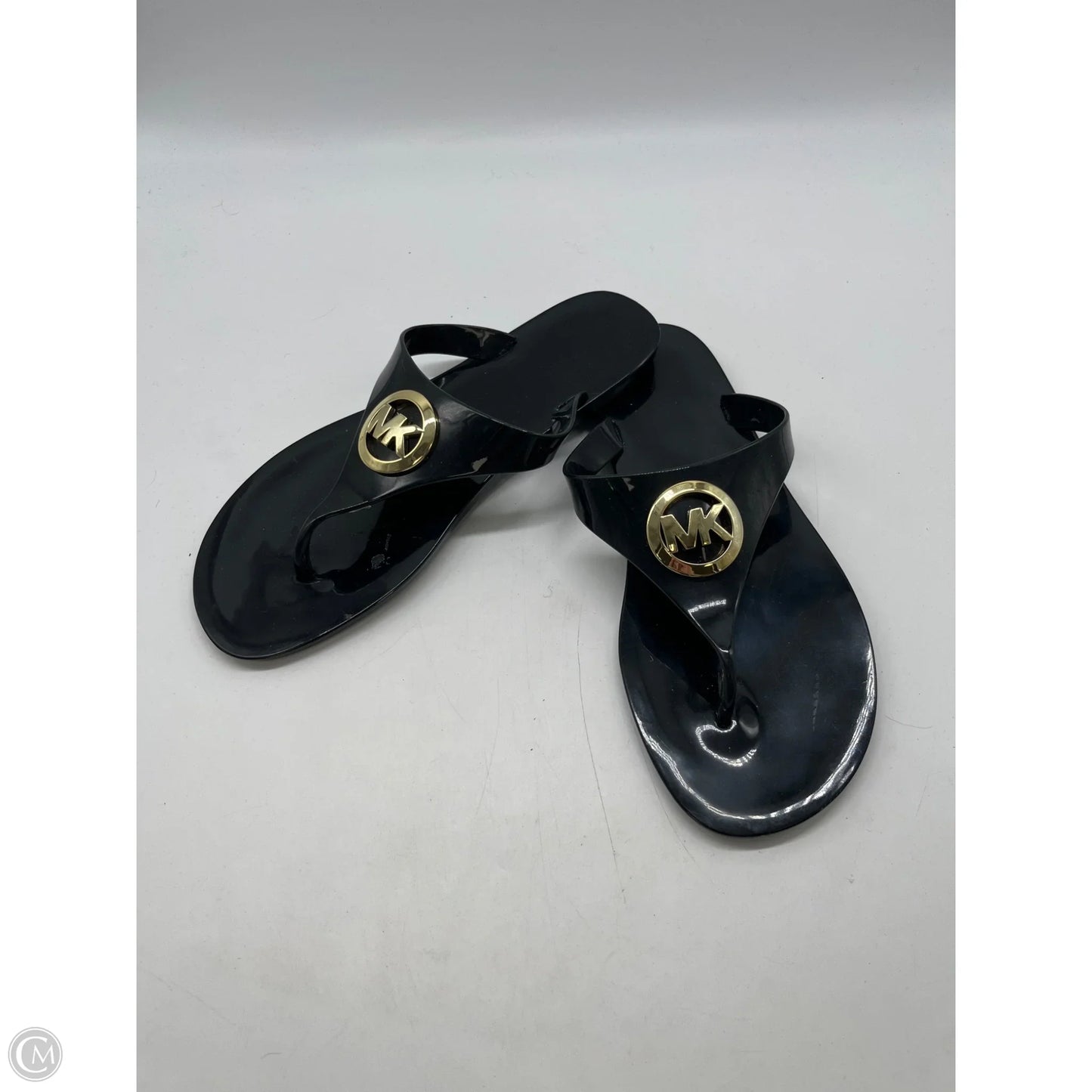 Sandals Flip Flops By Michael By Michael Kors In Black, Size: 9