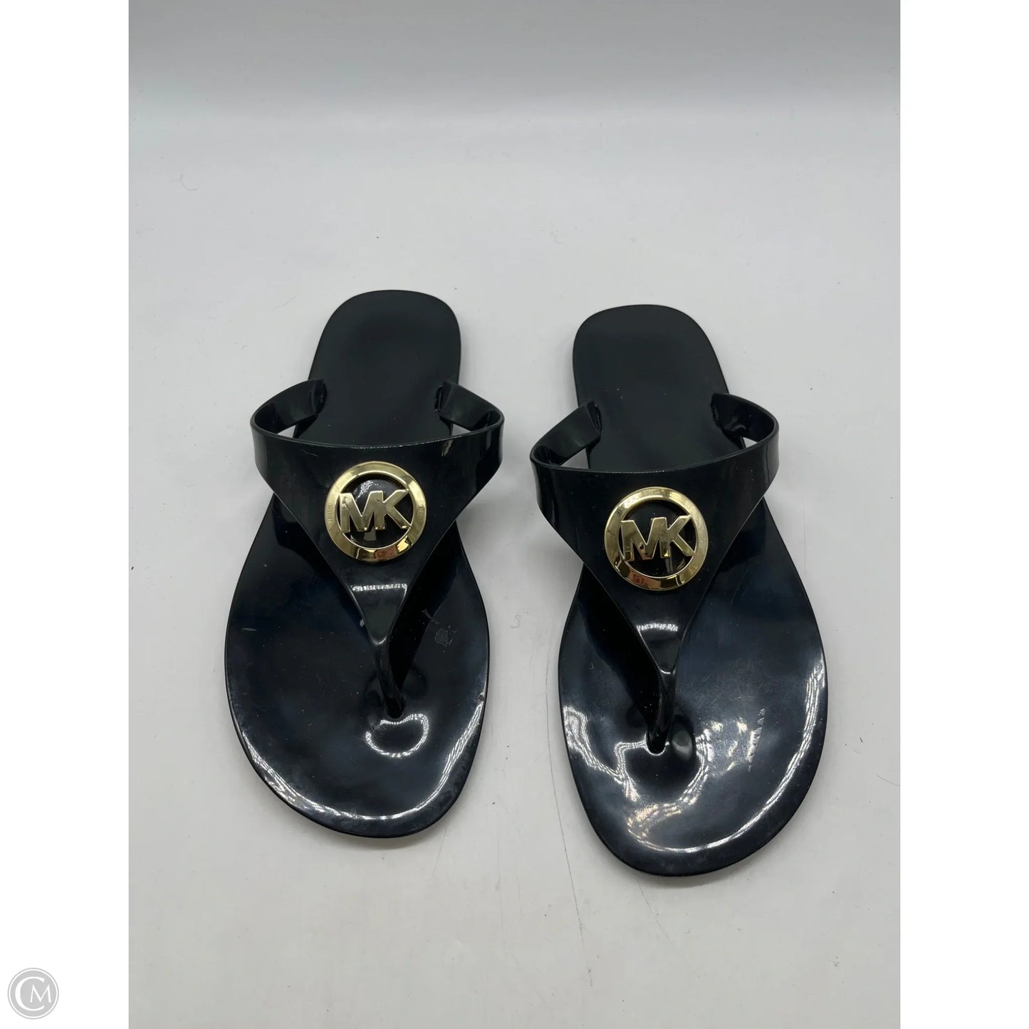 Sandals Flip Flops By Michael By Michael Kors In Black, Size: 9