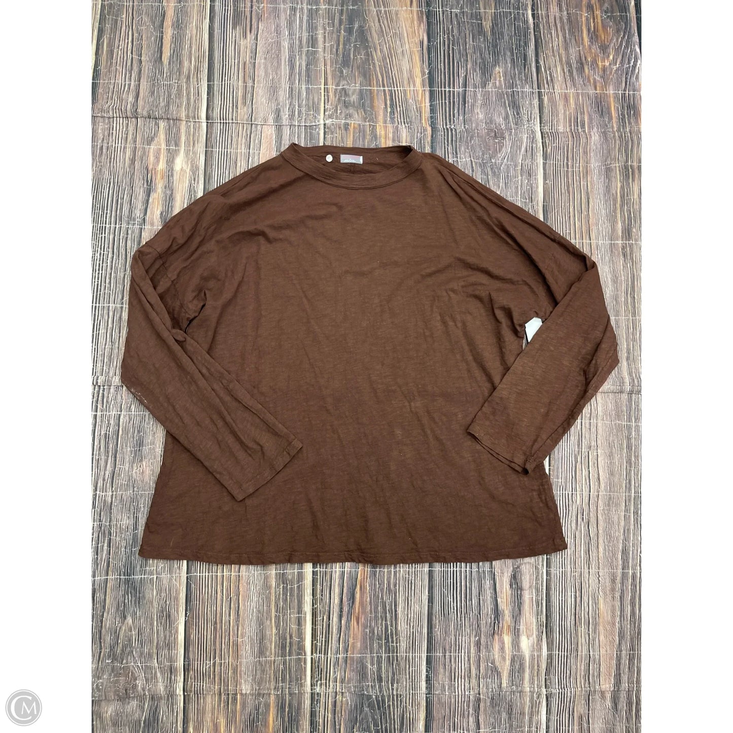 Top Long Sleeve By Free People In Brown, Size: M