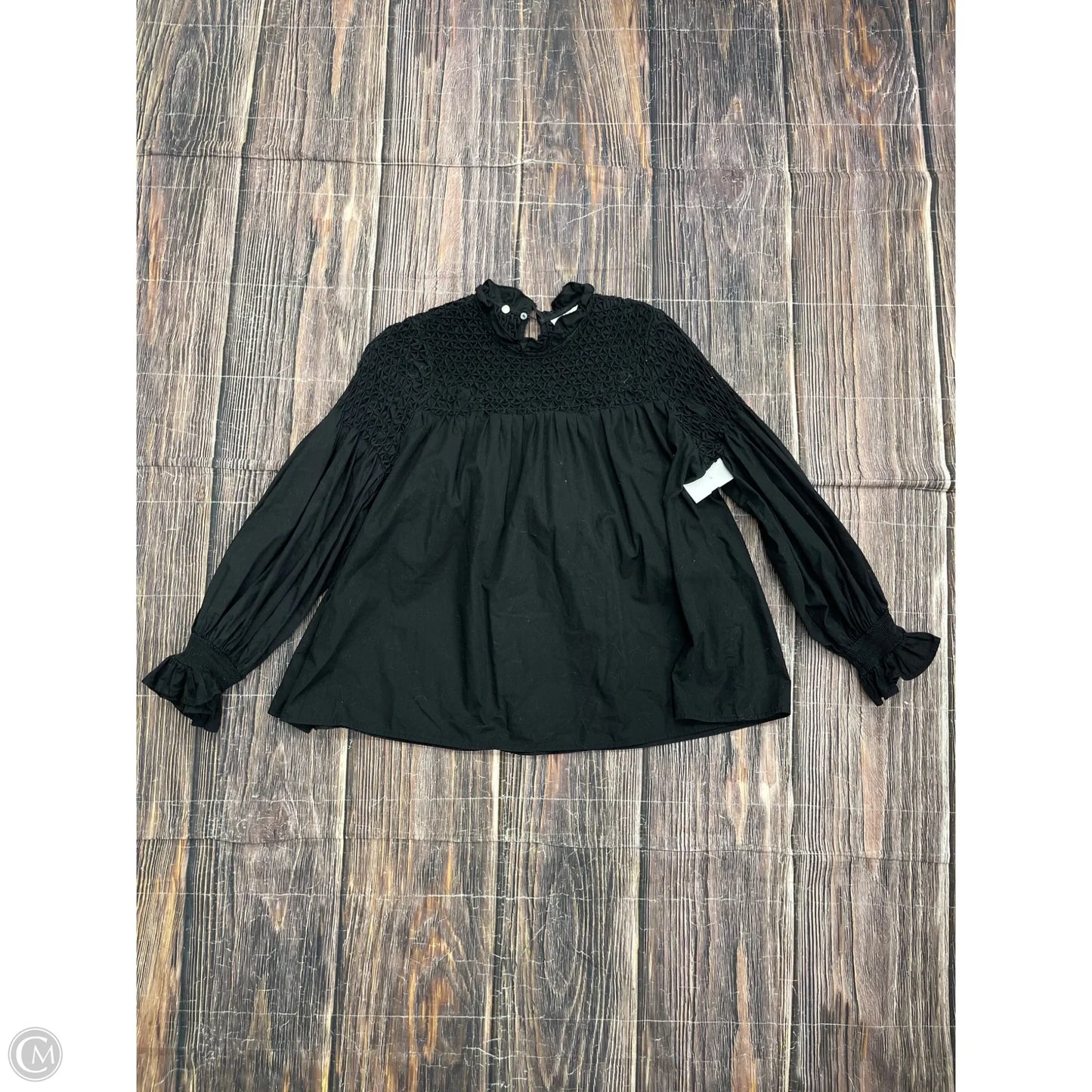 Top Long Sleeve By Maeve In Black, Size: 10