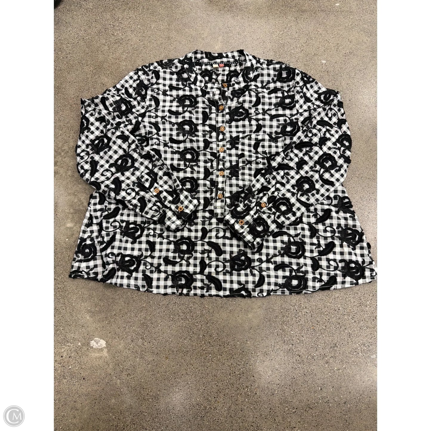 Top Long Sleeve By Pilcro In Black, Size: S