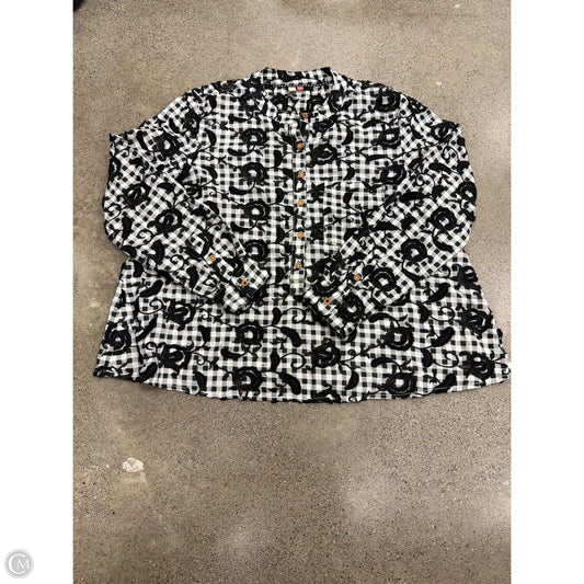 Top Long Sleeve By Pilcro In Black, Size: S