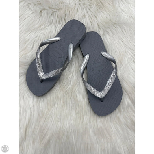 Sandals Flip Flops By Havaianas In Grey, Size: 8.5