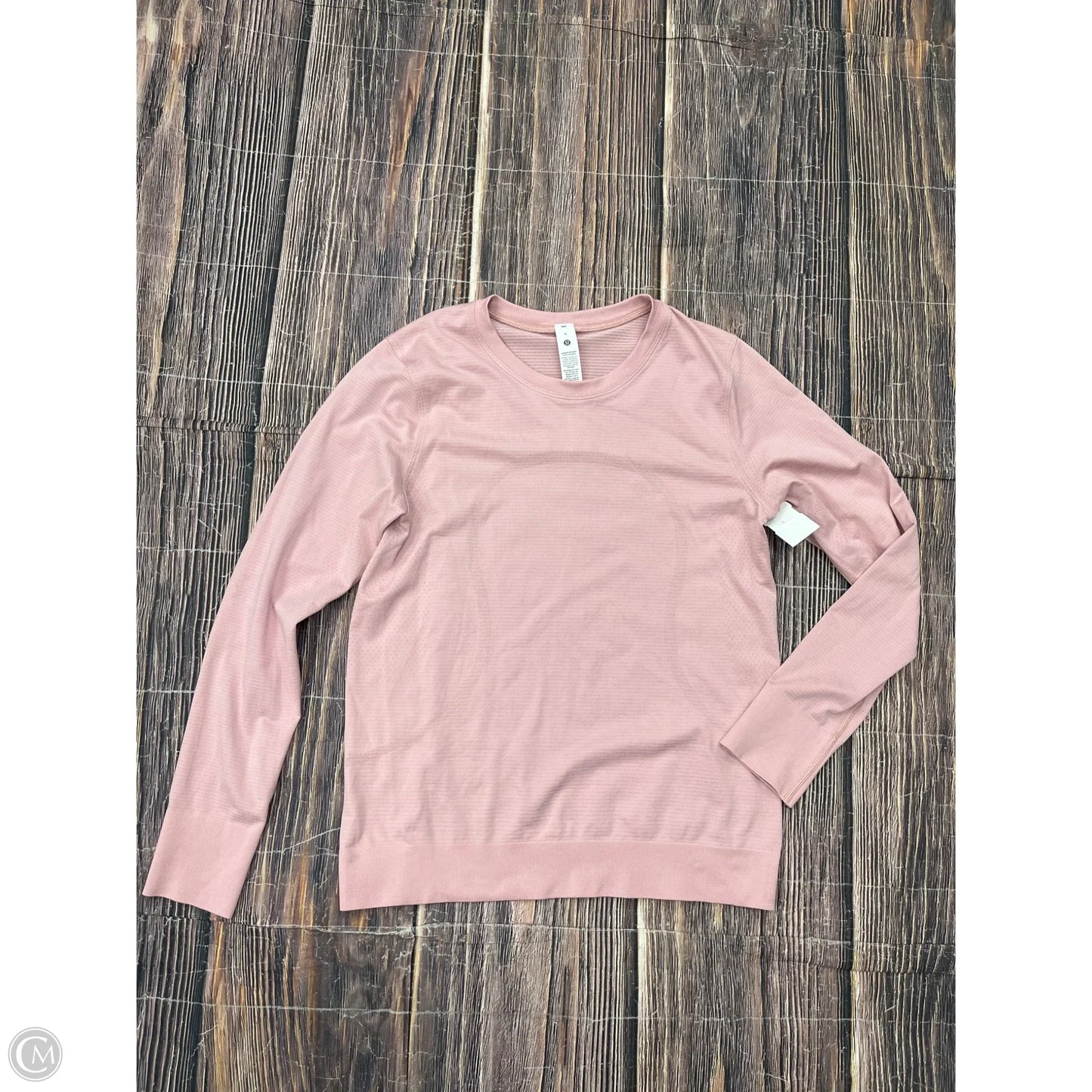 Athletic Top Long Sleeve Crewneck By Lululemon In Pink, Size: 4