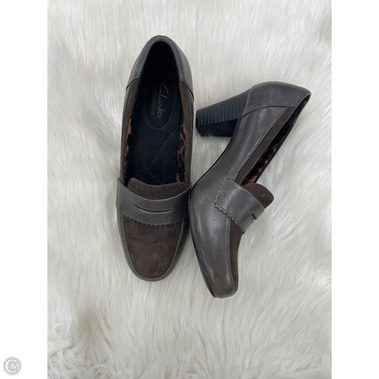 Shoes Heels Block By Clarks In Brown, Size: 8.5
