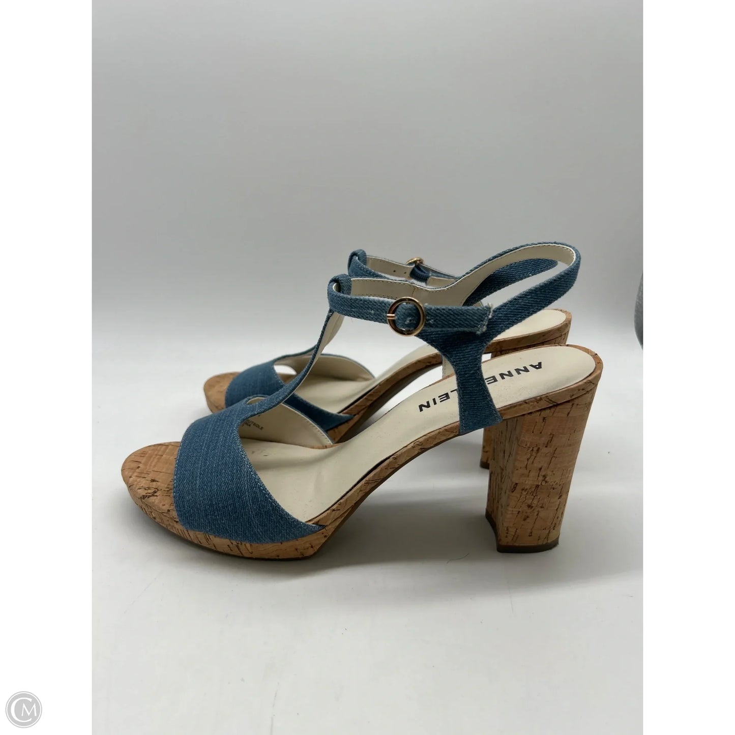 Sandals Heels Block By Anne Klein In Blue, Size: 11