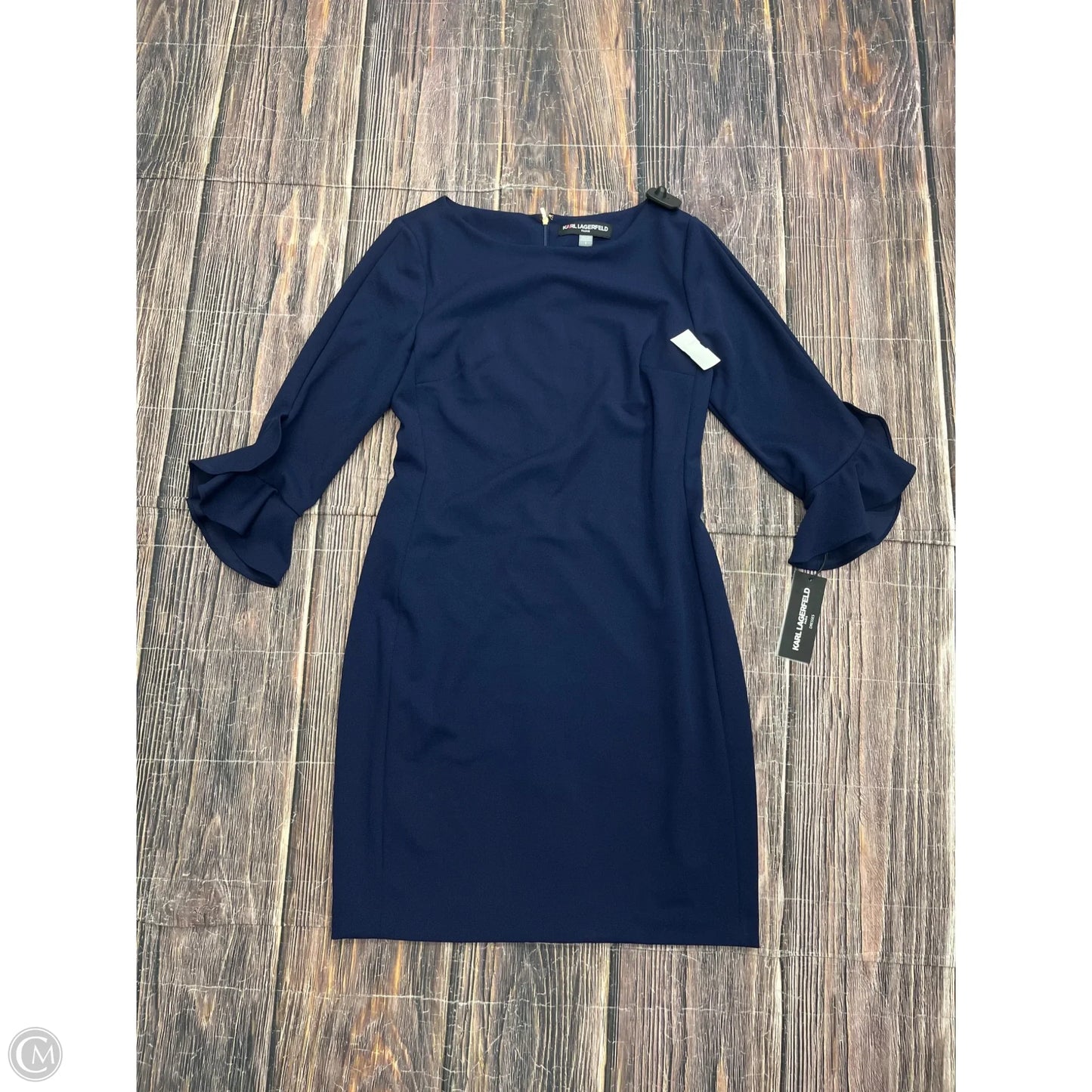 Dress Designer By Karl Lagerfeld In Navy, Size: 8