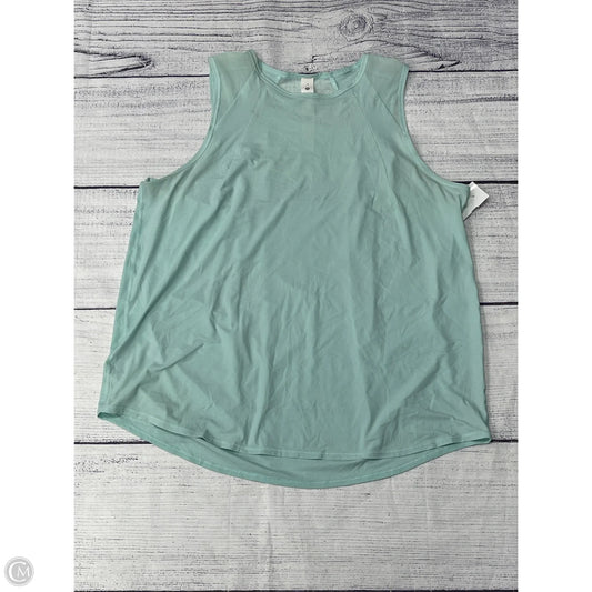 Athletic Tank Top By Lululemon In Teal, Size: 10