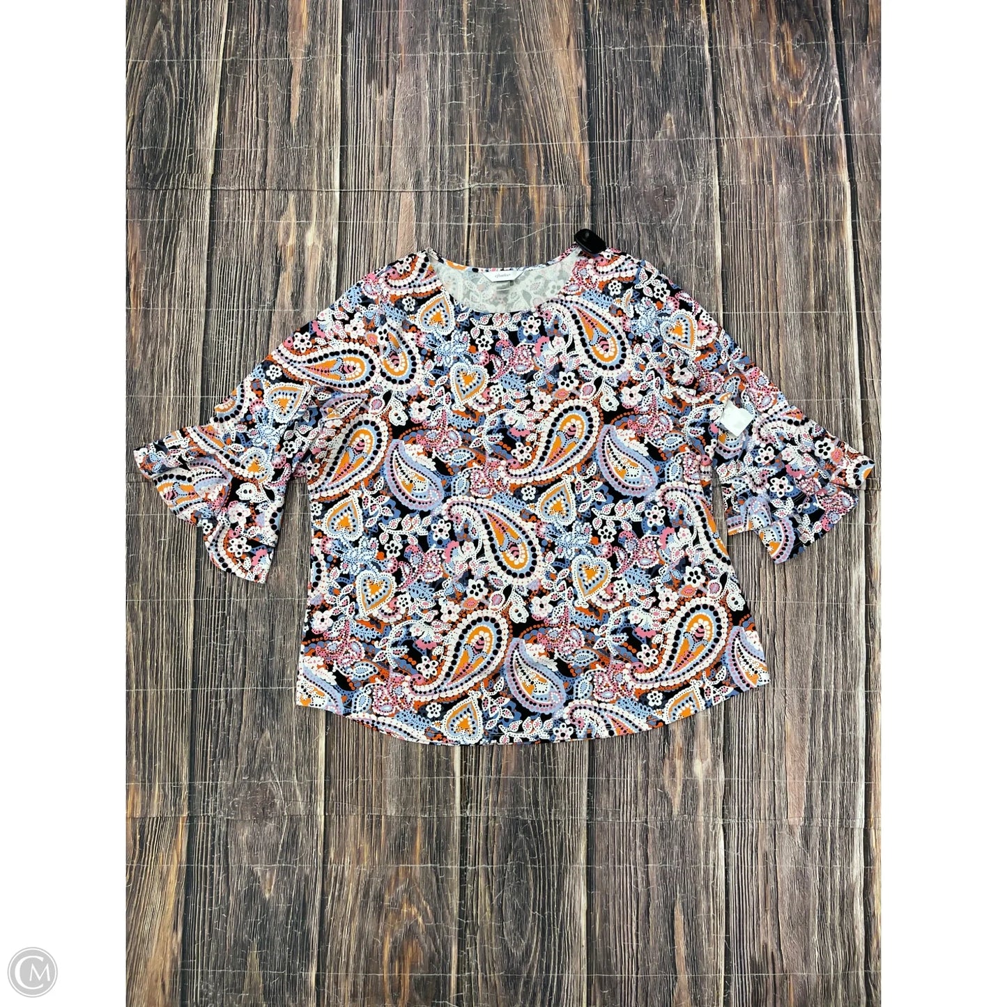 Top Long Sleeve By Cj Banks In White, Size: 2x