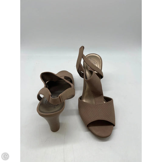 Sandals Heels Block By Life Stride In Tan, Size: 7.5
