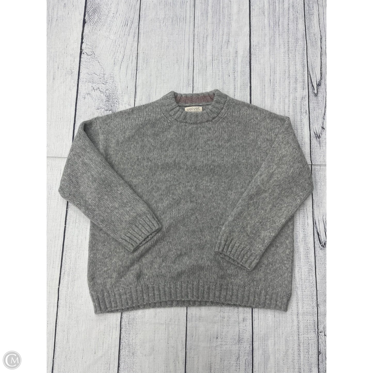 Sweater By Velvet By Jenny Graham In Grey, Size: L