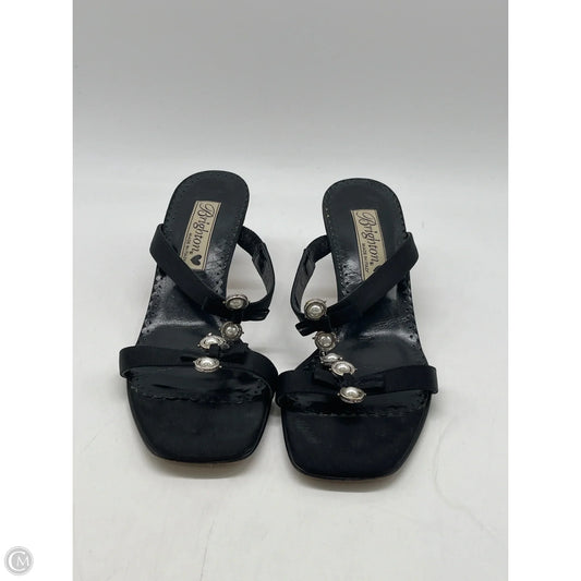 Sandals Heels Kitten By Brighton In Black, Size: 6