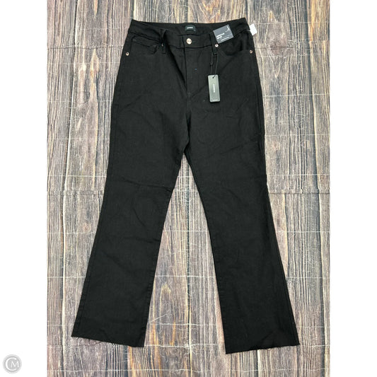 Jeans Flared By Express In Black Denim, Size: L