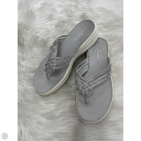 Sandals Flip Flops By Clarks In Grey, Size: 8