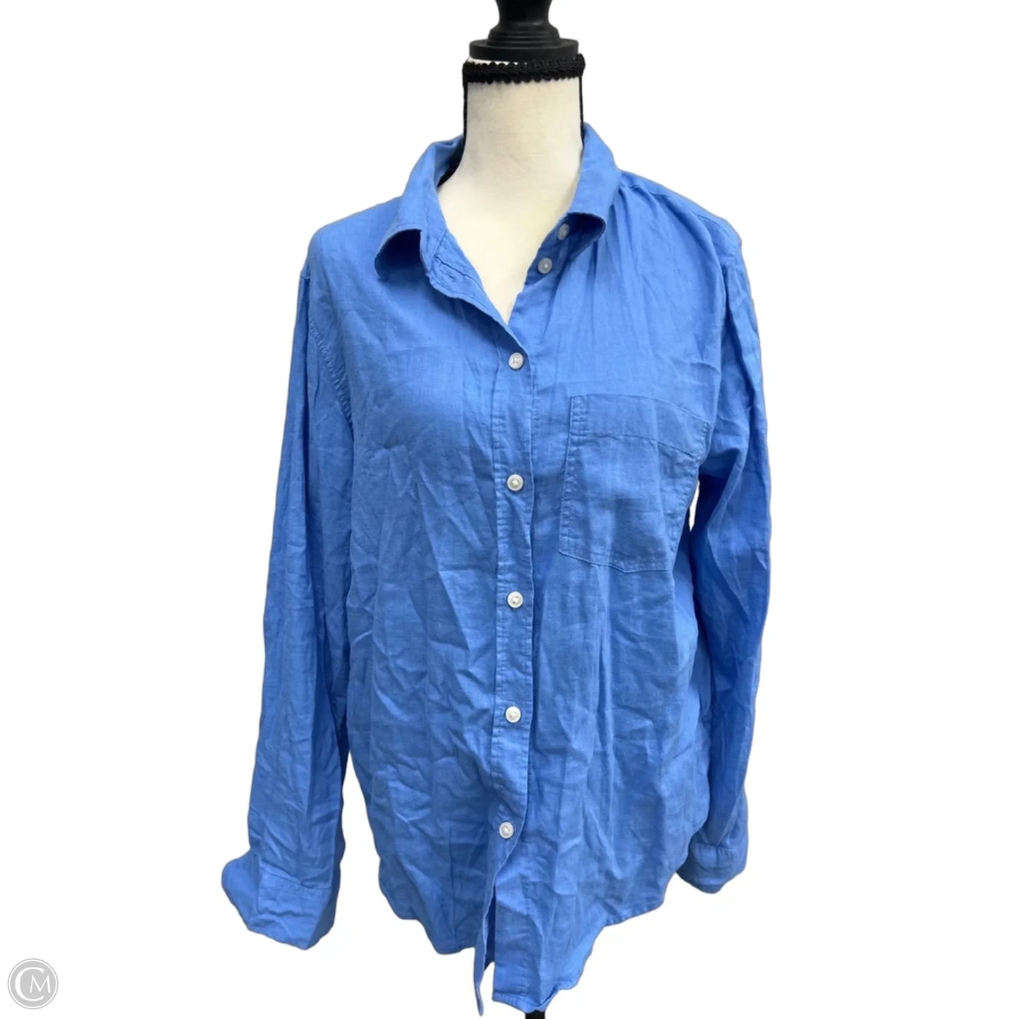 Top Long Sleeve By H&m In Blue, Size: S