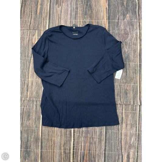 Top Long Sleeve Basic By Christopher And Banks In Navy, Size: L