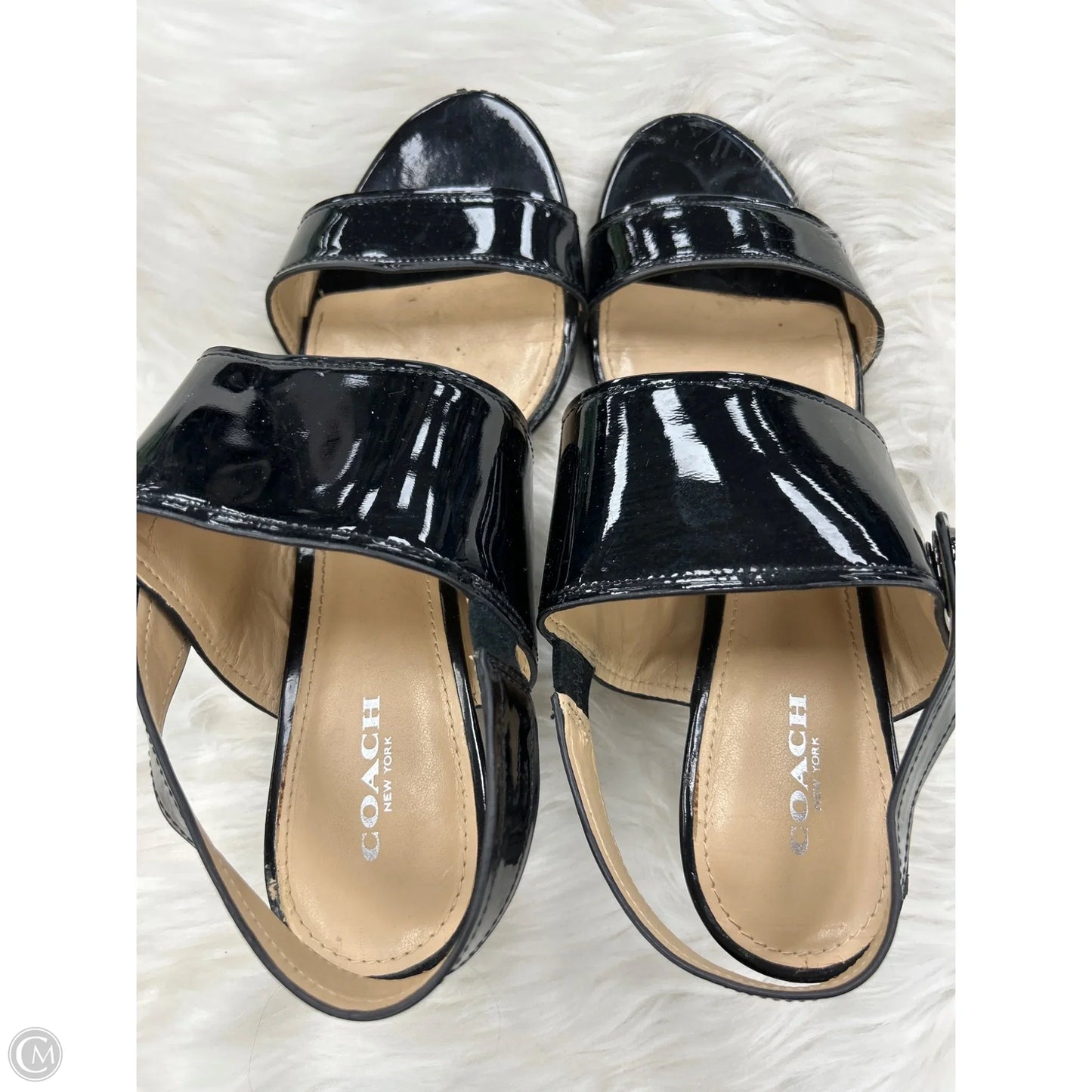 Sandals Designer By Coach In Black, Size: 9