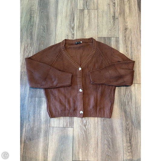 Sweater Cardigan By Prettygarden In Brown, Size: Xl