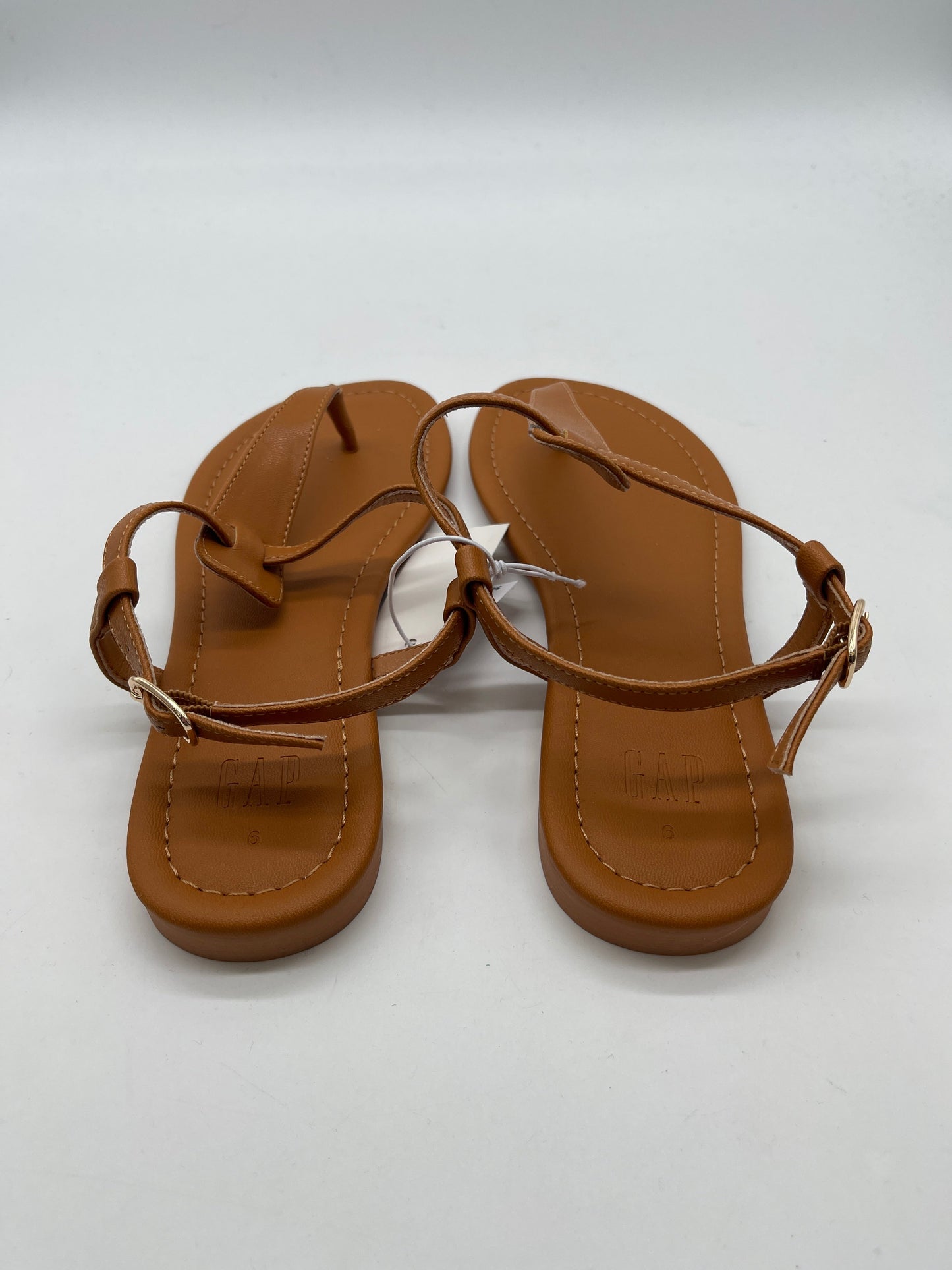 Brown Sandals Flats Gap, Size 6