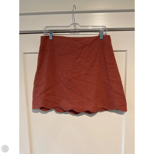Skirt Mini & Short By Blu Pepper In Orange, Size: L