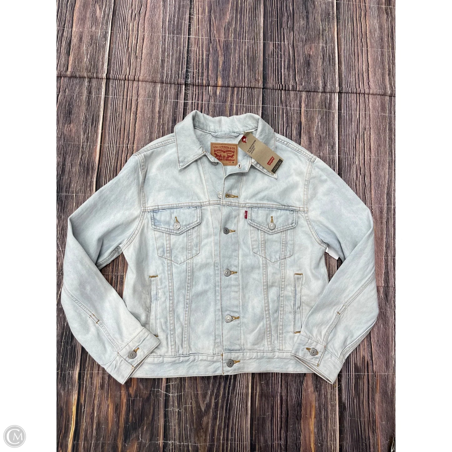 Jacket Denim By Levis In Blue Denim, Size: M