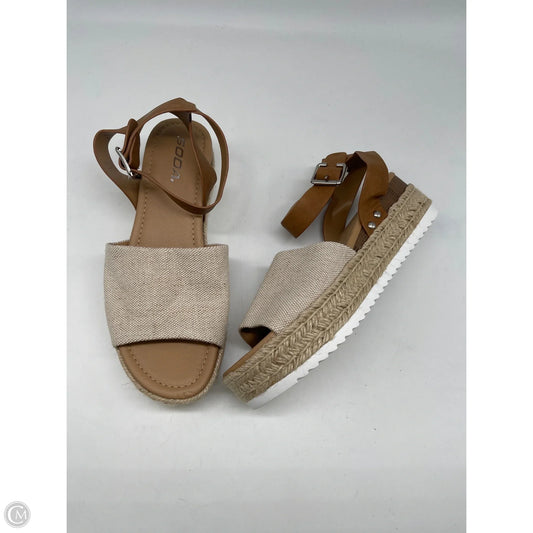 Sandals Heels Platform By Soda In Cream, Size: 8