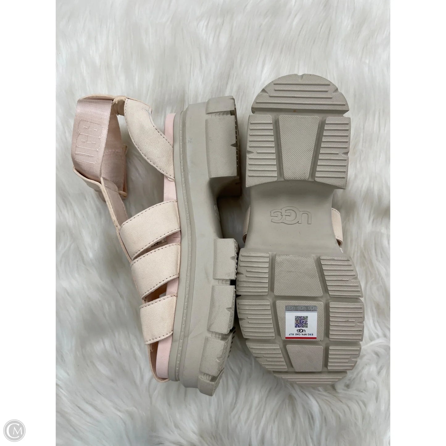 Sandals Designer By Ugg In Pink, Size: 8