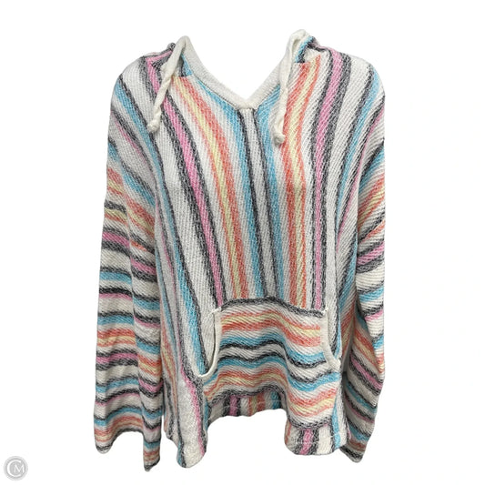 Sweatshirt Hoodie By Vintage America In White, Size: M