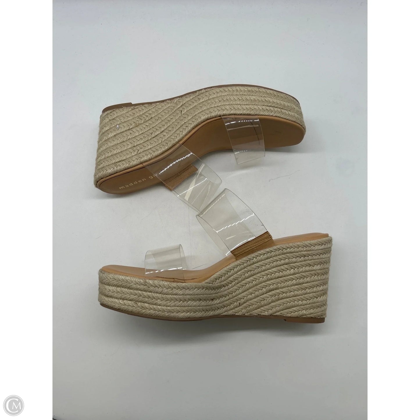 Sandals Heels Wedge By Madden Girl In Tan, Size: 11