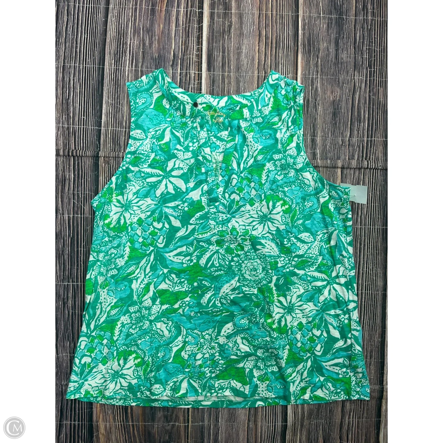 Tank Top Designer By Lilly Pulitzer In Green, Size: 1x