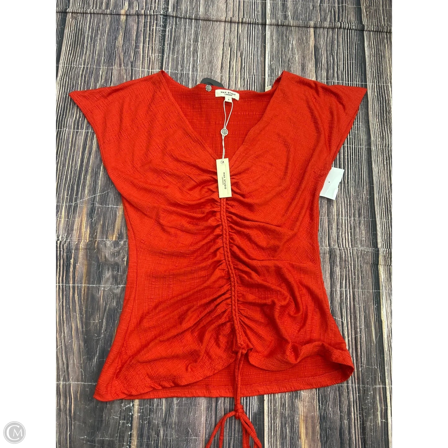 Top Short Sleeve By Max Studio In Red, Size: S