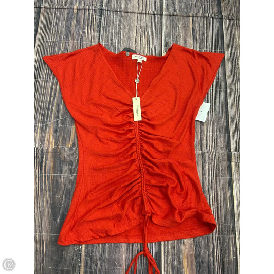 Top Short Sleeve By Max Studio In Red, Size: S