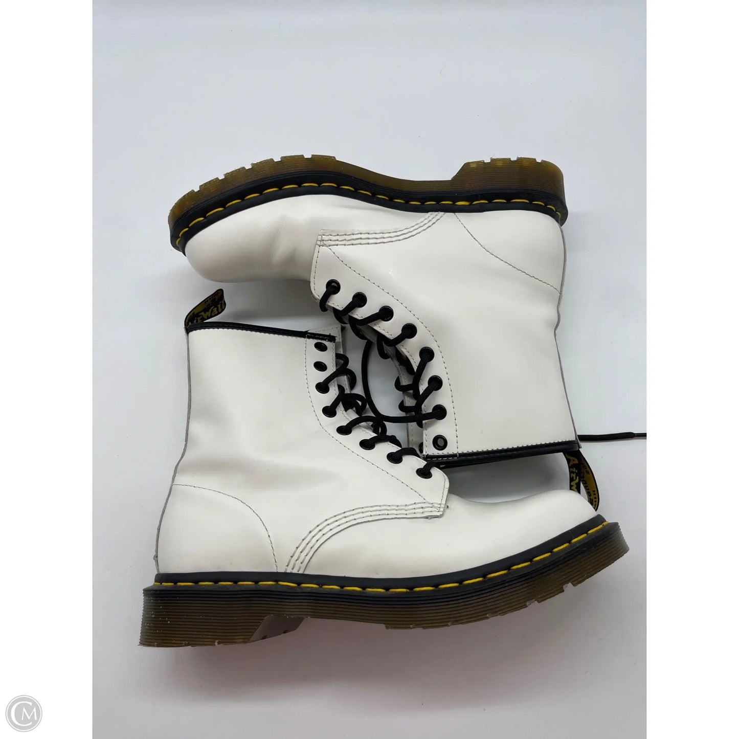Boots Combat By Dr Martens In White, Size: 9