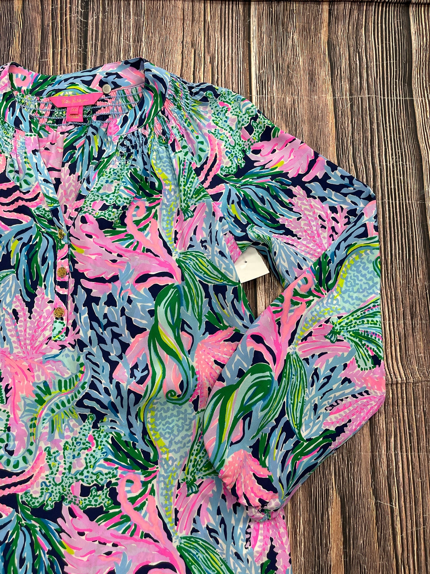 Blouse 3/4 Sleeve By Lilly Pulitzer  Size: Xxs