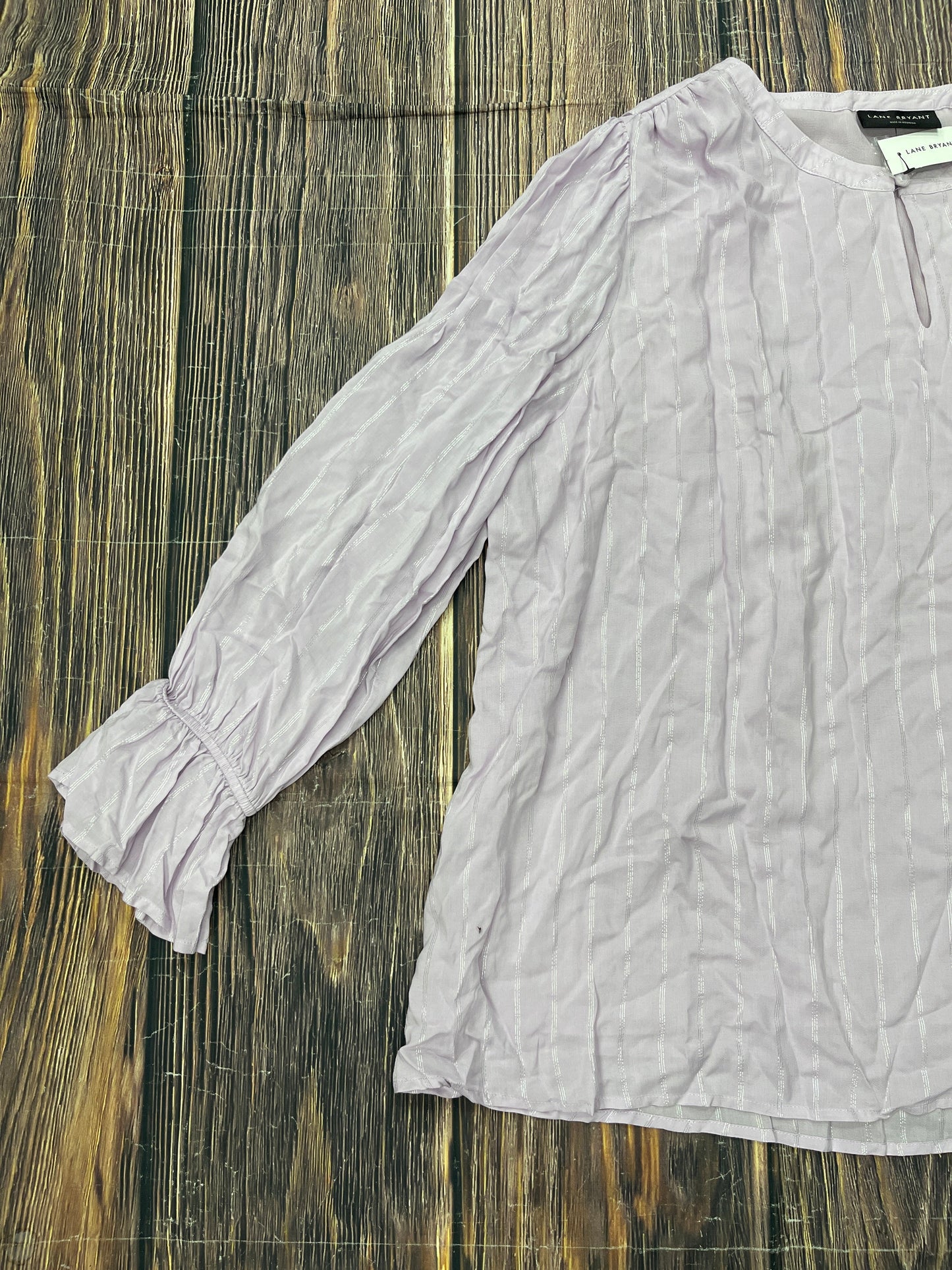 Purple Blouse Long Sleeve Lane Bryant, Size 1x