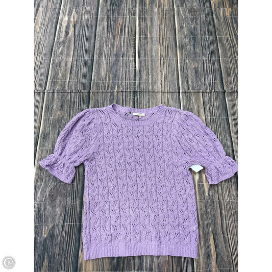 Sweater Short Sleeve By Skies Are Blue In Purple, Size: M