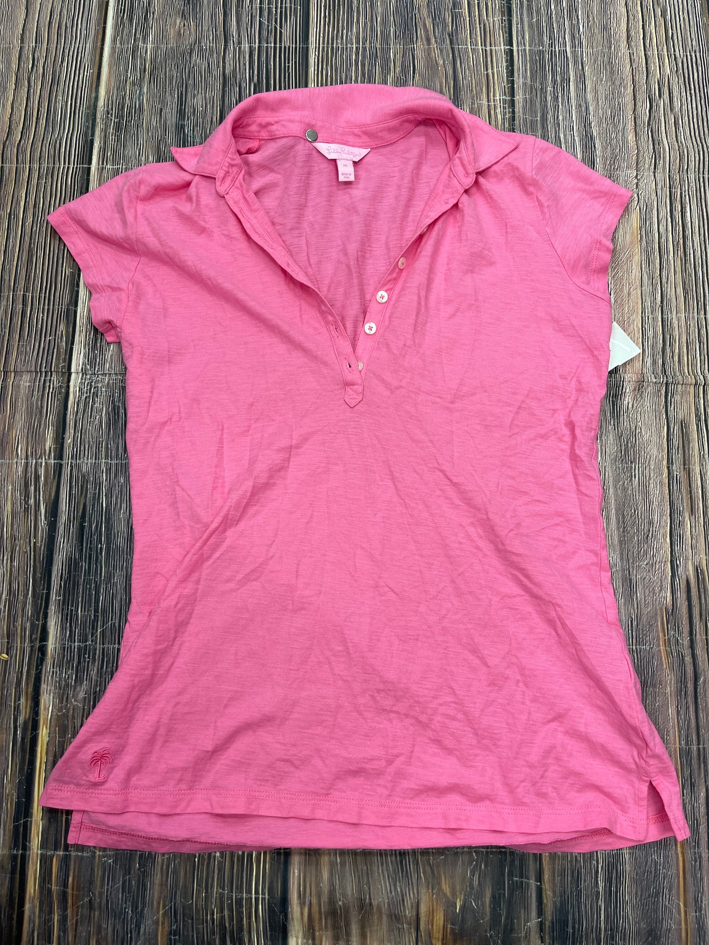 Top Short Sleeve By Lilly Pulitzer In Pink, Size: M