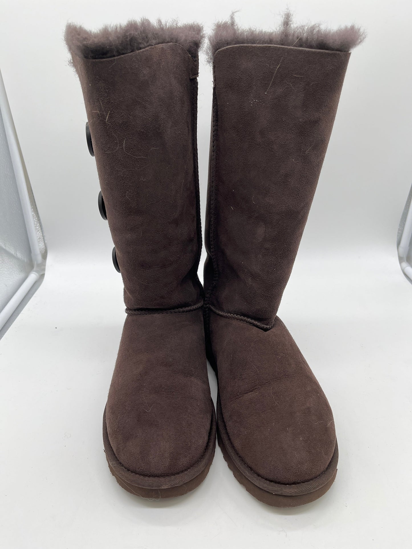 Boots Designer By Ugg In Brown, Size: 8