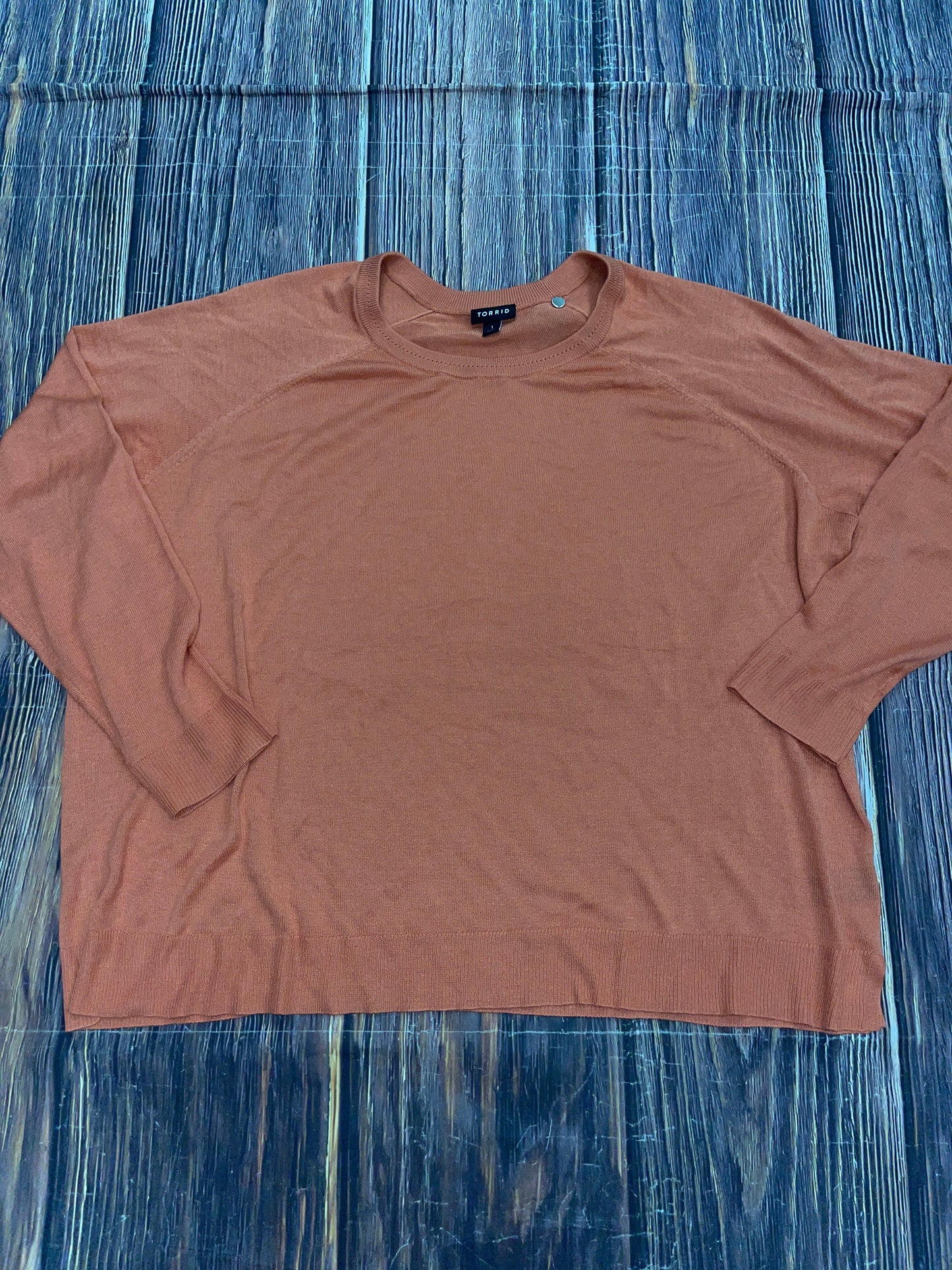 Top Long Sleeve By Torrid In Orange, Size: 1x