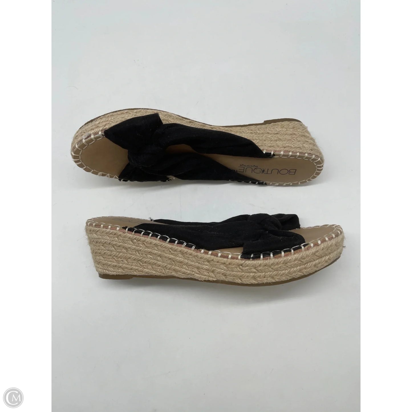 Sandals Heels Wedge By Corkys In Black, Size: 9