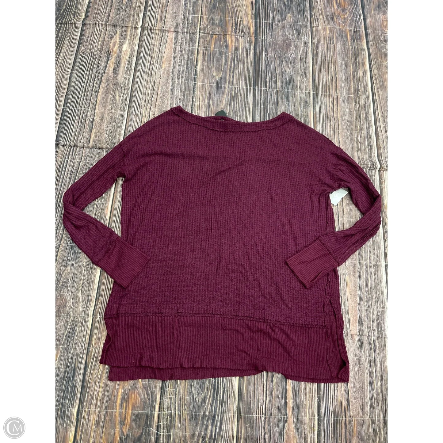 Tunic Long Sleeve By We The Free In Maroon, Size: L