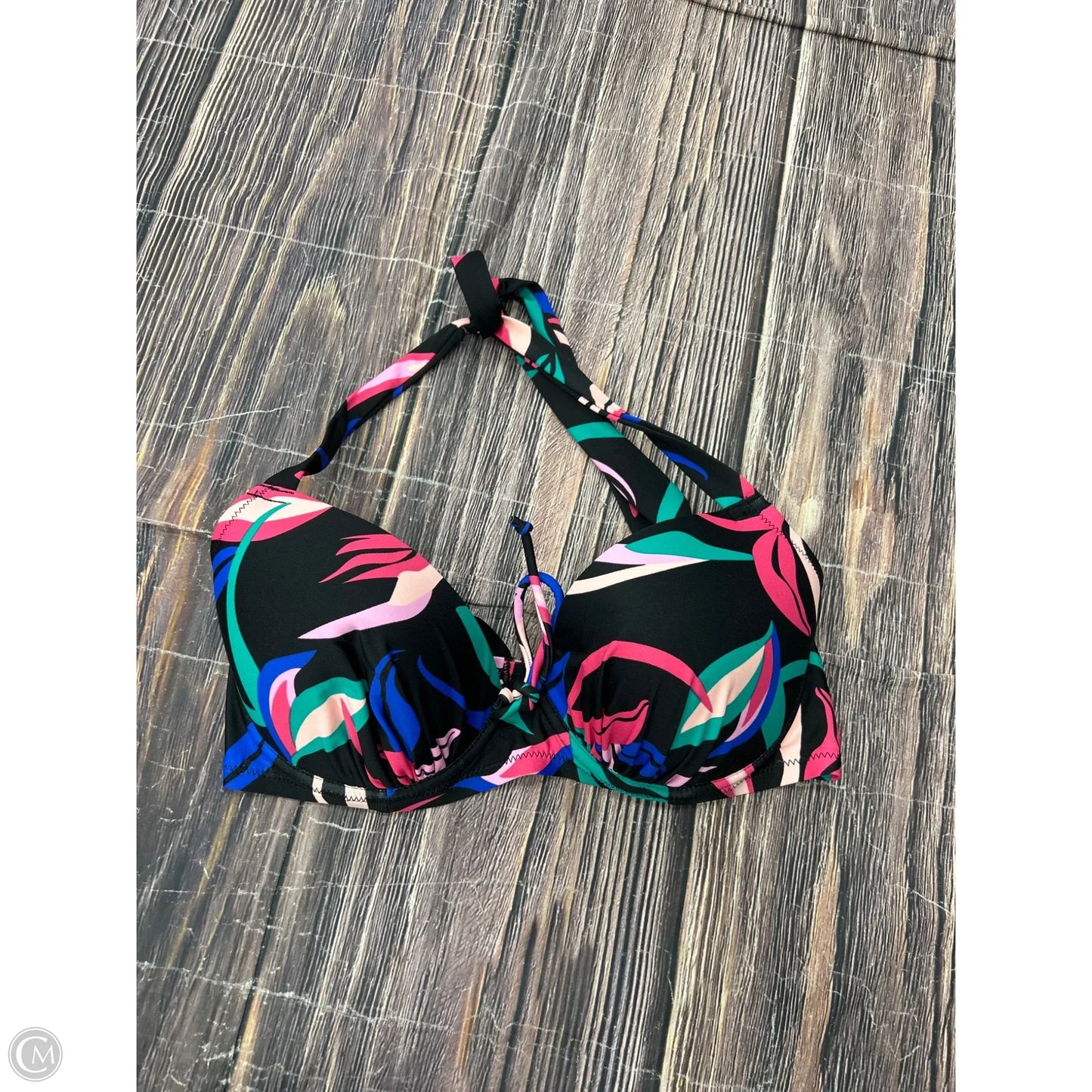 Swimsuit Top By Clothes Mentor In Black, Size: L