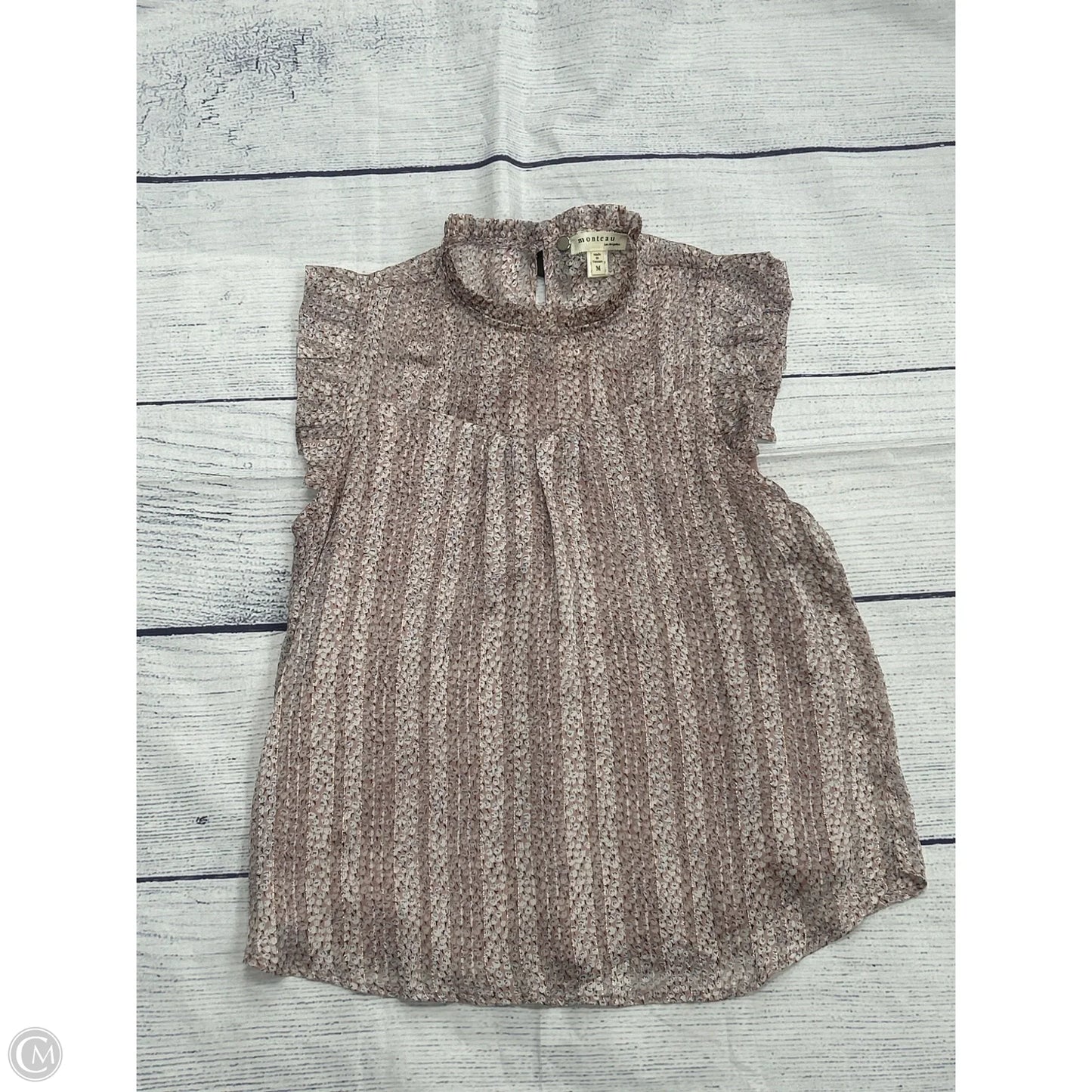 Top Sleeveless By Monteau In Pink, Size: M