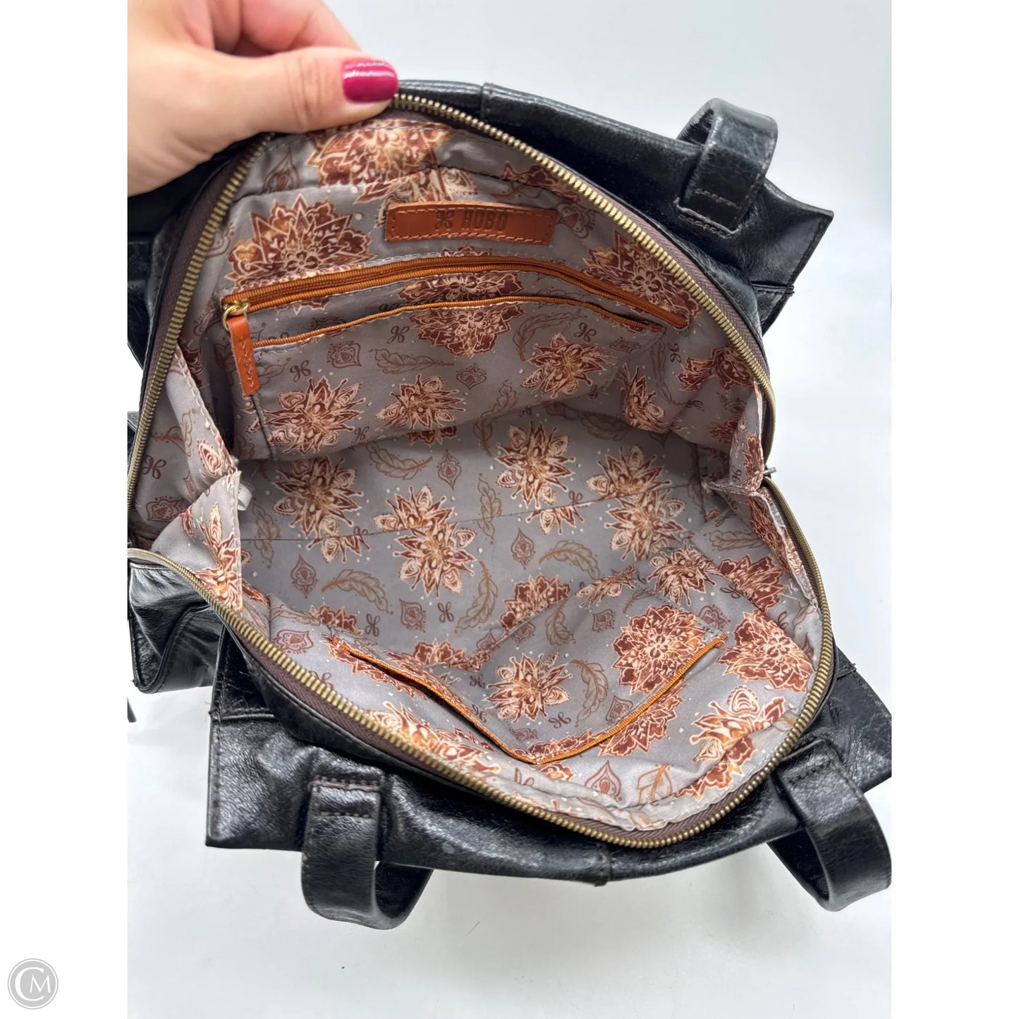 Handbag Leather By Hobo Intl, Size: Large