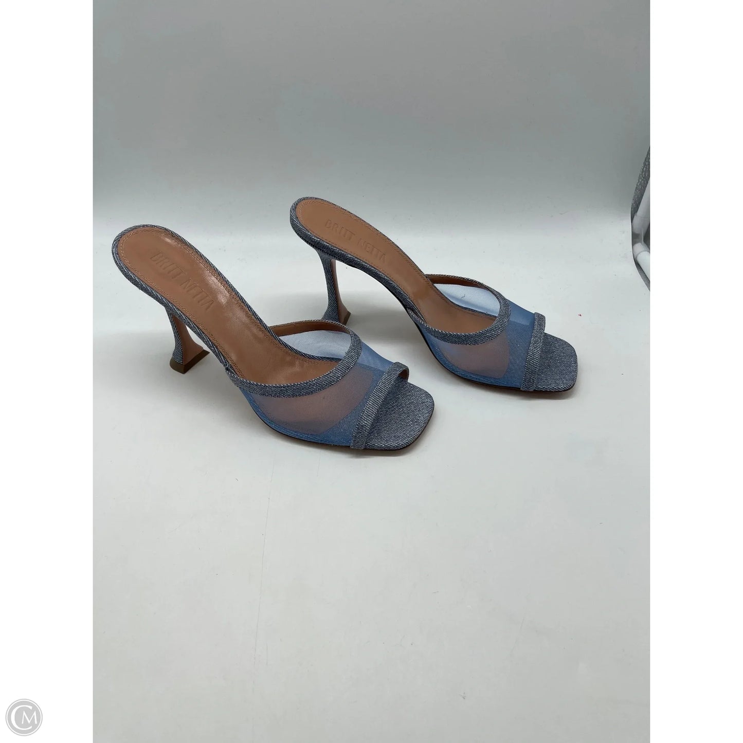 Sandals Heels Kitten By Cma In Blue, Size: 10