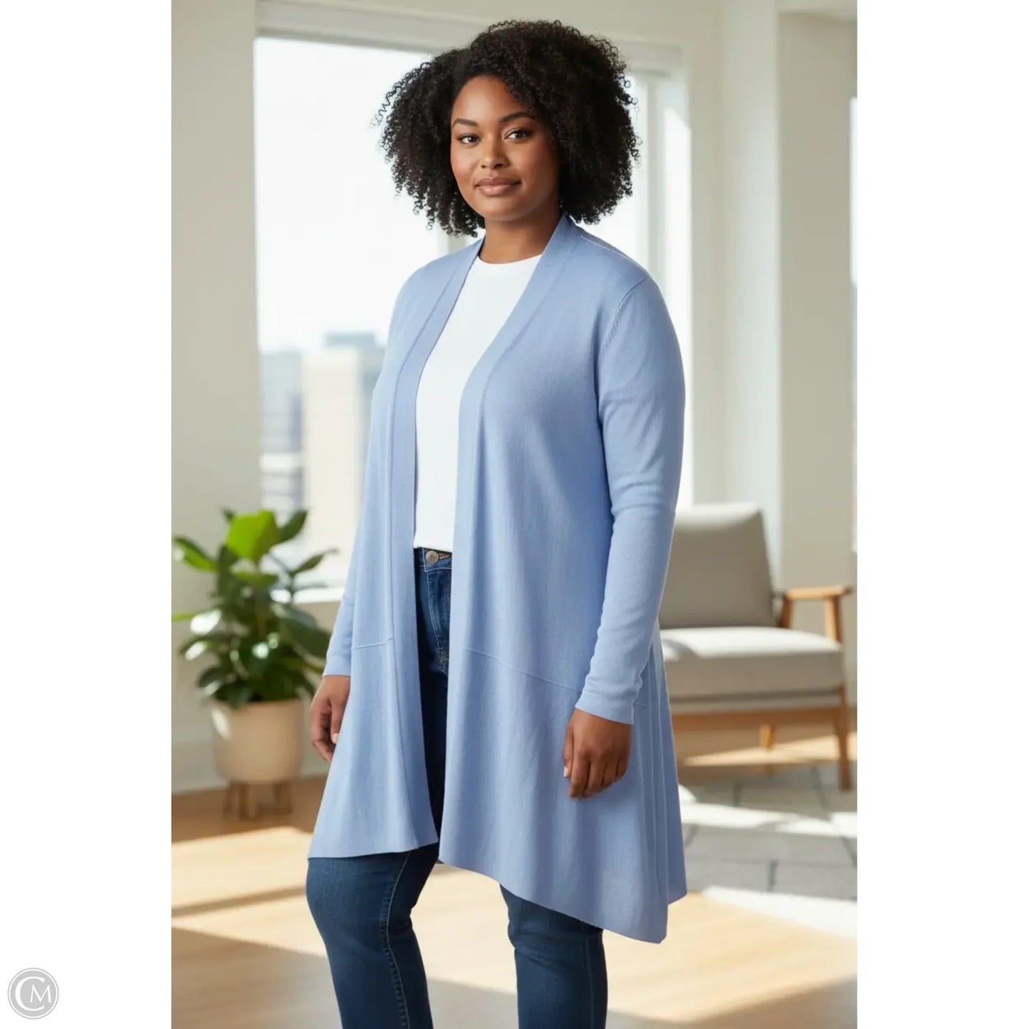 Cardigan By Anne Klein In Purple, Size: L