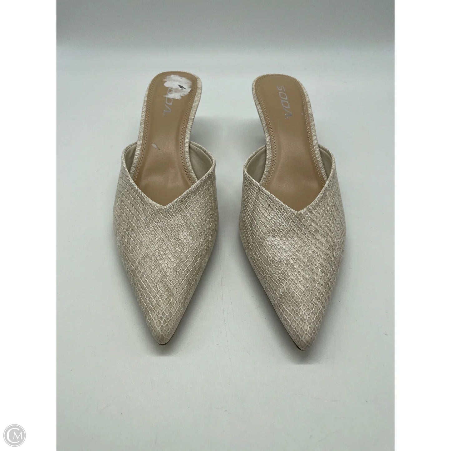 Shoes Heels Kitten By Soda In Cream, Size: 10