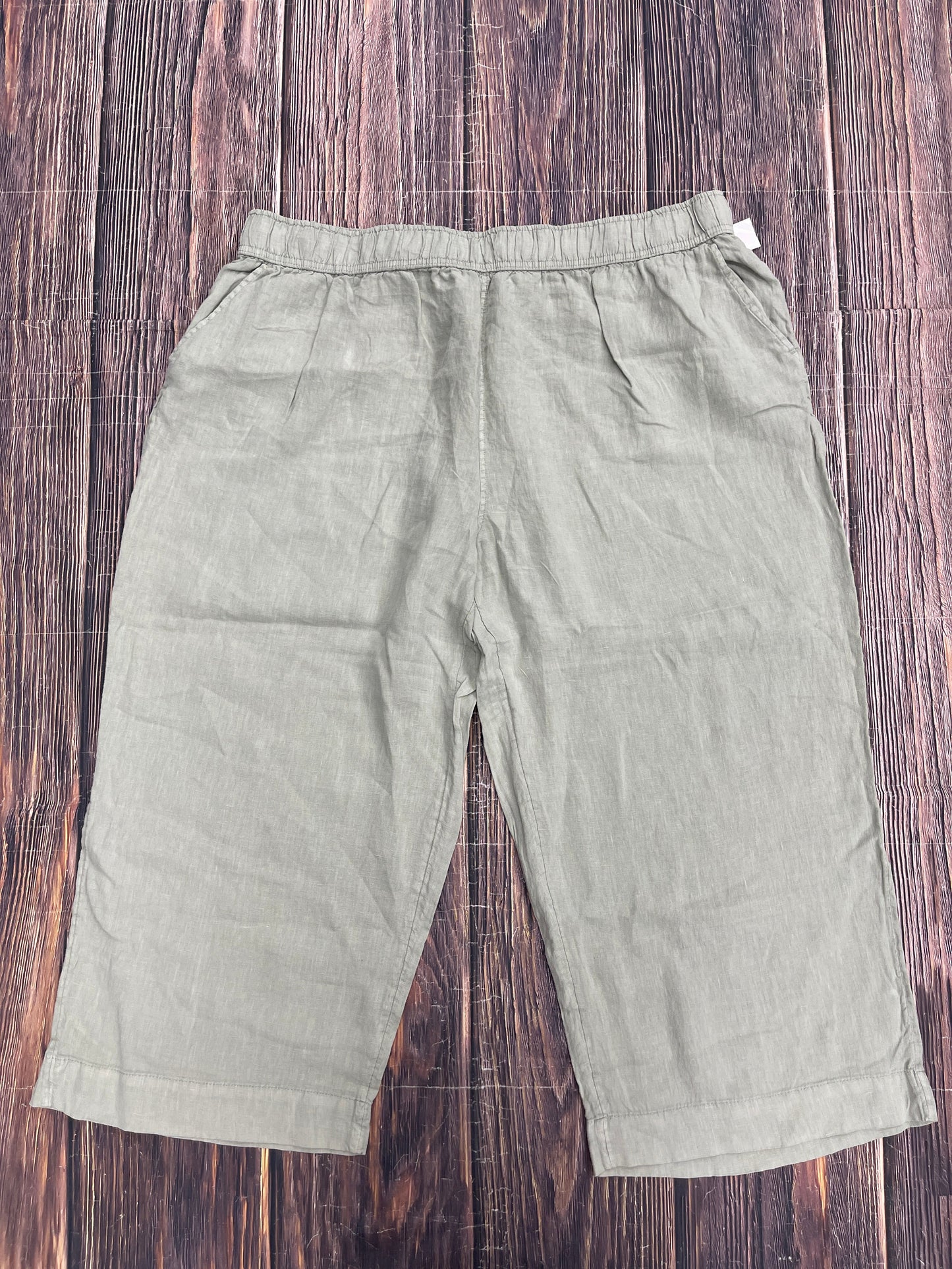 Green Pants Linen T Tahari, Size 3x