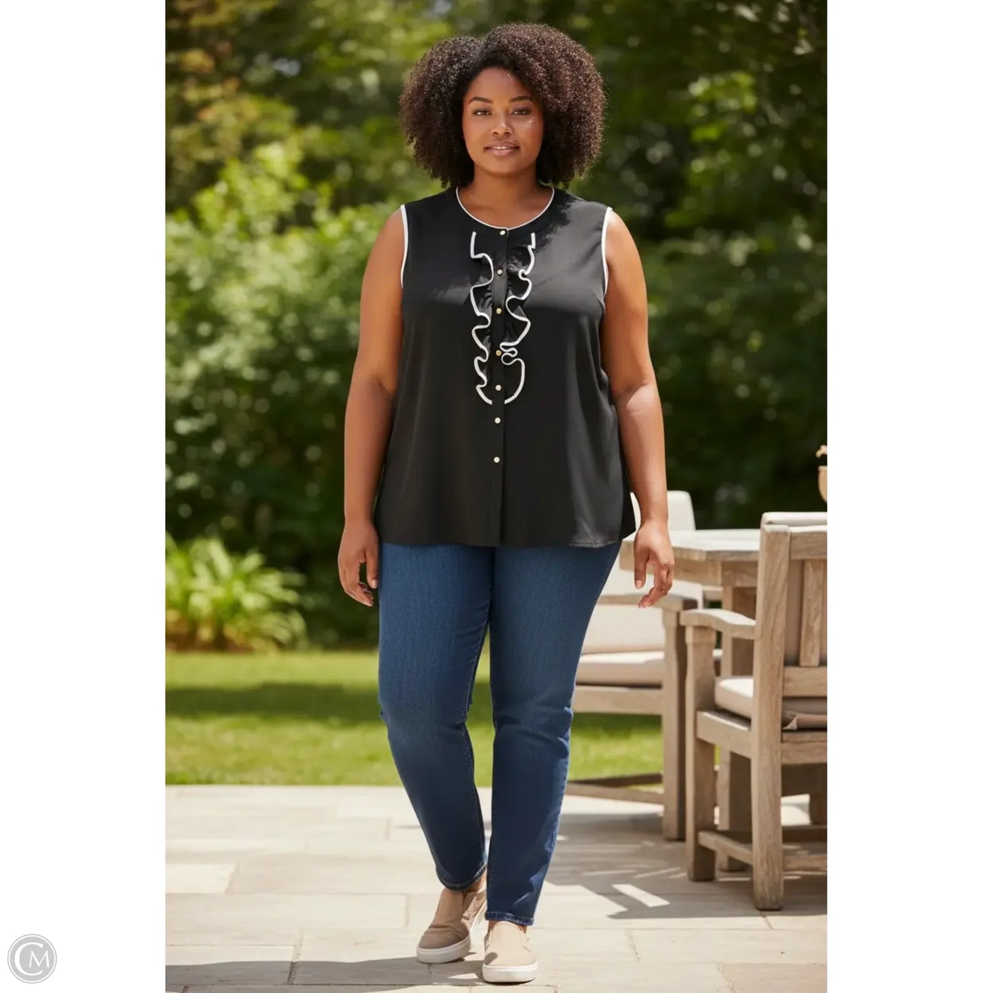 Tank Top By Cable And Gauge In Black, Size: 2x